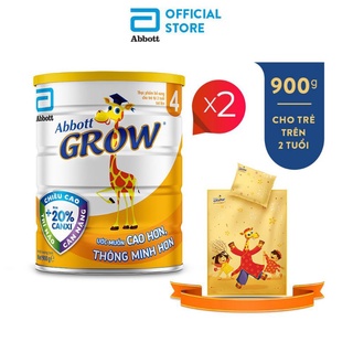 Combo 2 lon sữa Abbott Grow 4 900g tặng nệm gối