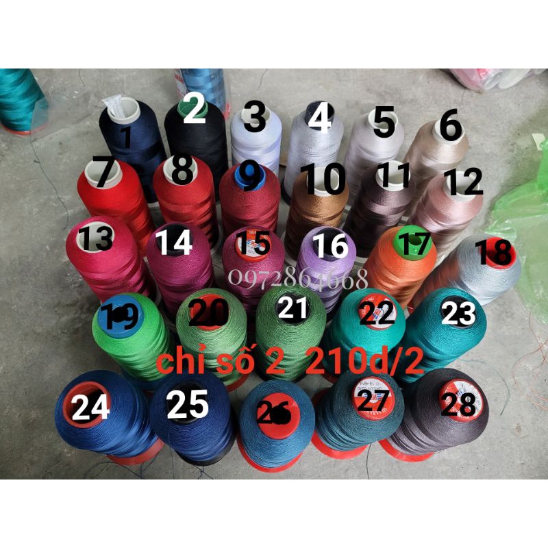 Chỉ dù sợi nhỏ 210d/2, 250d/2