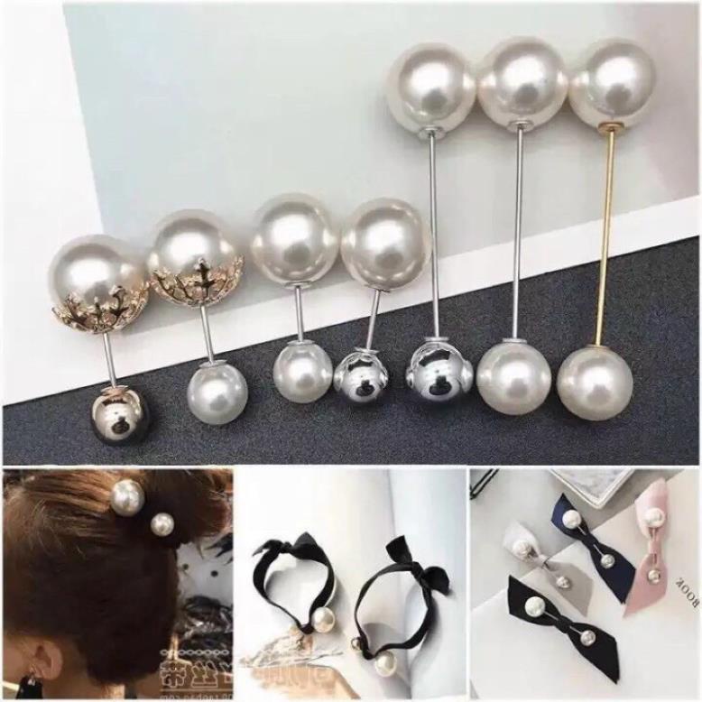 Set cài áo, gim quần áo đính ngọc trai nhân tạo 7 món siêu xinh.