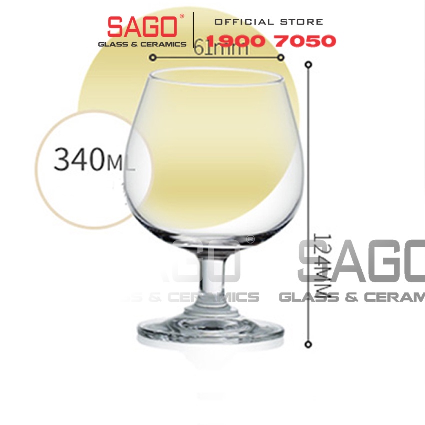 Ly Thủy tinh Ocean Classic Brandy 255ml | 340ml