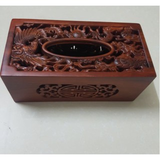 Hộp đựng giấy ăn gỗ hương cao cấp KH77