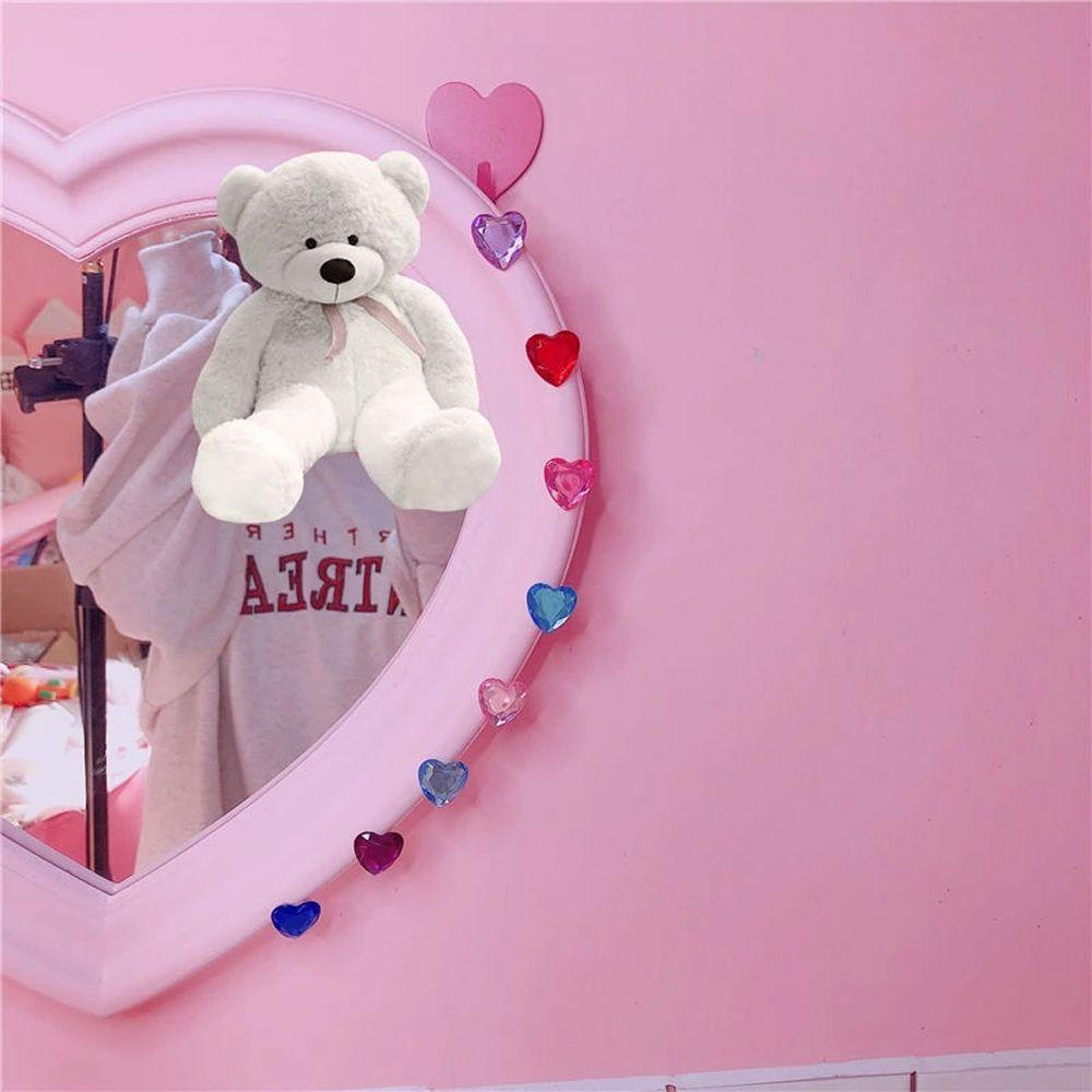 PEWANY Sticker Dán Trang Trí Điện Thoại / Laptop / Sổ Tay Hình Trái Tim Đính Đá DIY
