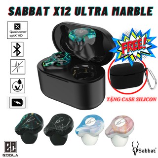 Tai Nghe Bluetooth SABBAT X12 ULTRA MARBLE - TẶNG Case Silicon Cho Hộp Sạc (ngẫu nhiên)