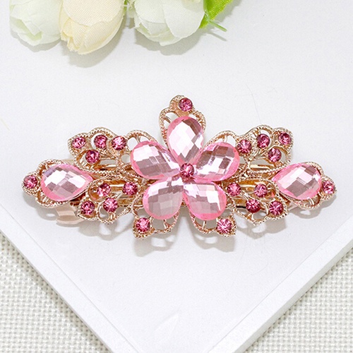 Kẹp tóc hình hoa đính đá giả lấp lánh thời trang cho nữ