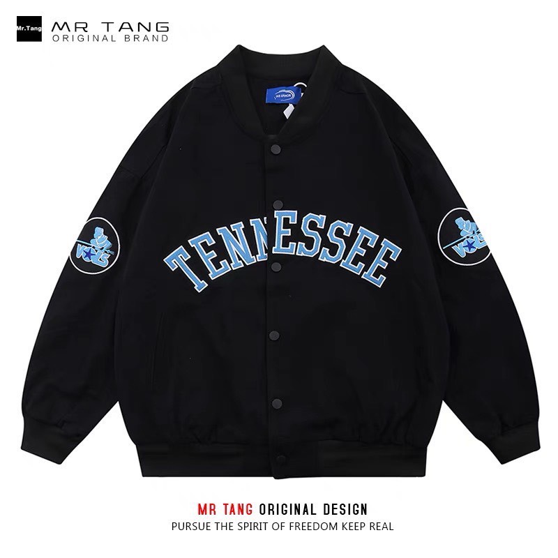 Áo khoác bomber Tenness nam nữ vải dù 2 lớp form rộng khóa bấm – Unisex 2022