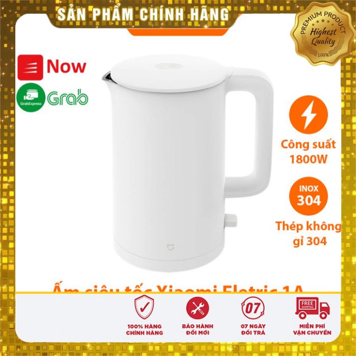Ấm đun nước siêu tốc thông minh XIAOMI Eletric kettle 1A chính hãng điện an toàn cho gia đình thông minh đẹp bền rẻ xịn