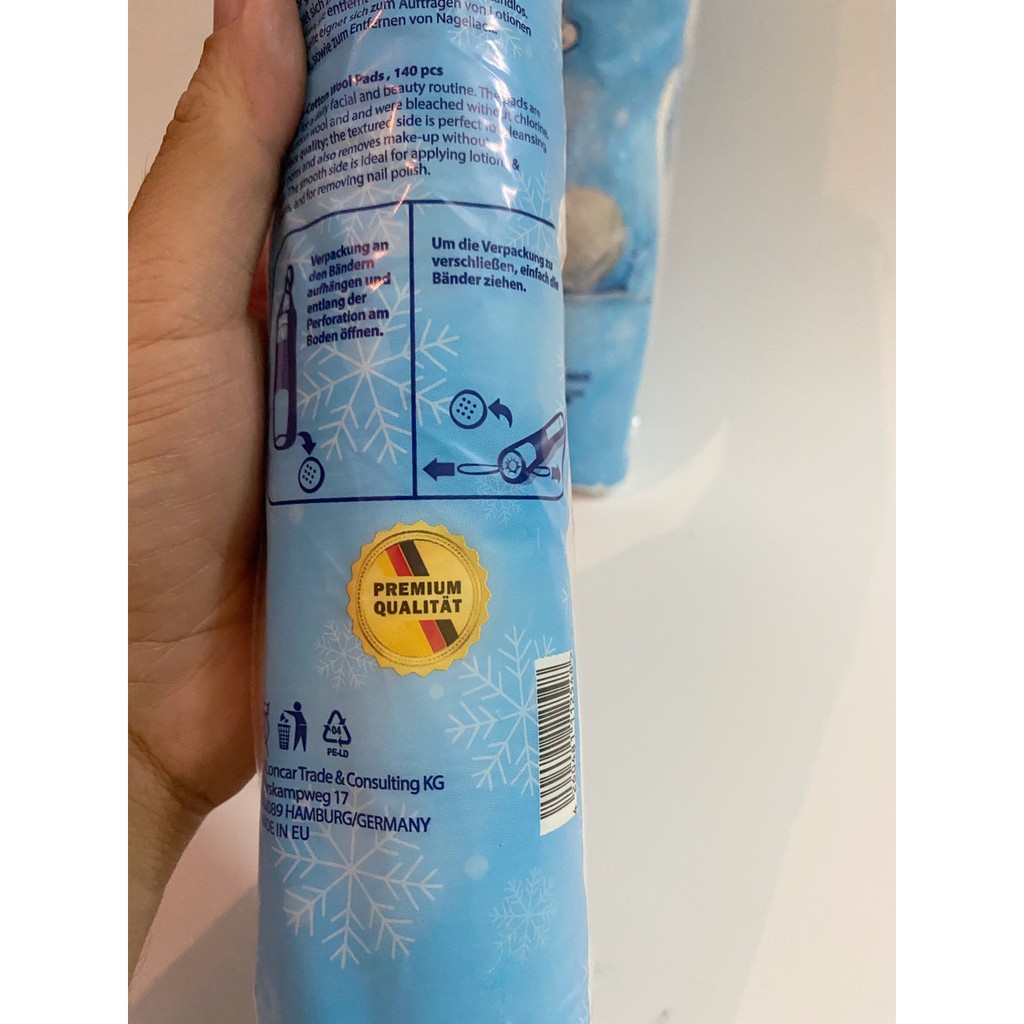 Bông Tẩy Trang - Elegan- 140 Miếng - Hàng Đức Chính Hãng