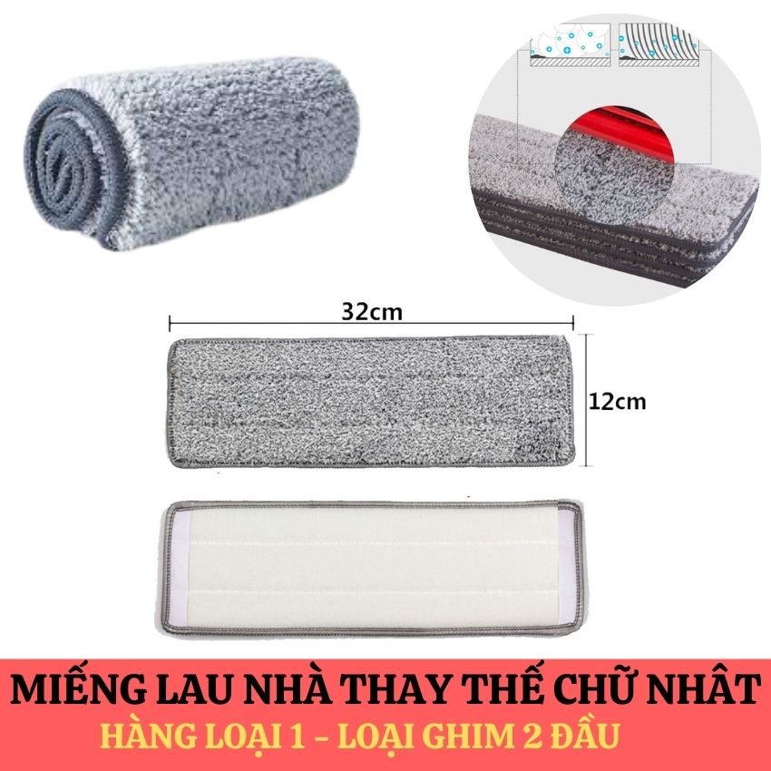 Miếng Lau Nhà Thay Thế Dành Cho Cây Lau Nhà 🔰 Cam Kết Chất Lượng 🔰 Miếng Lau Nhà Hình Chữ Nhật (có thể mua 10)