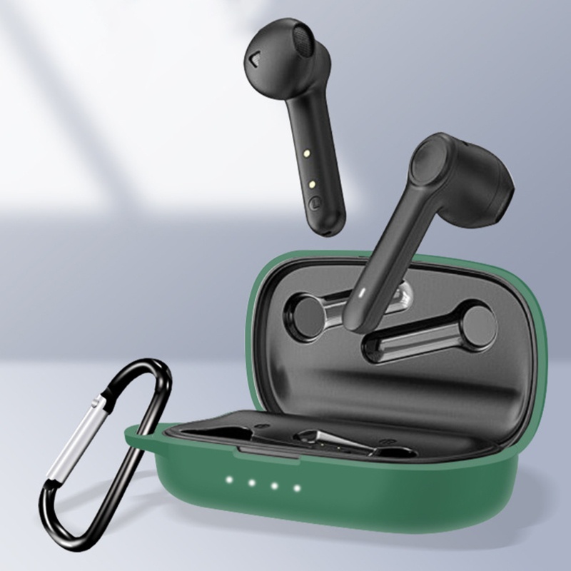 Vỏ Bảo Vệ Hộp Sạc Tai Nghe Không Dây Truebuds Bằng Silicon Kèm Móc Khóa Tiện Dụng Ốp