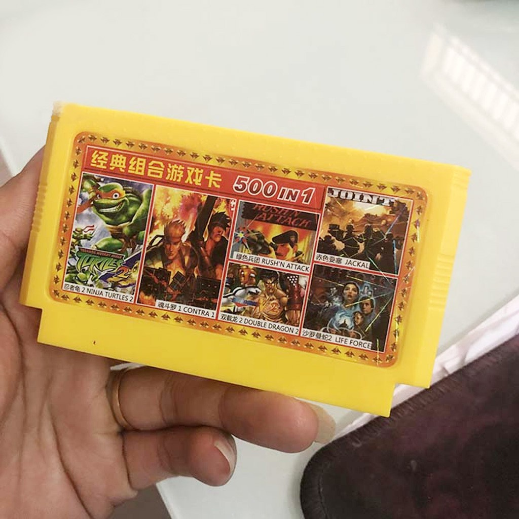 Băng game điện tử 4 nút 500 Game không trùng SNES- Contra, Super Mario, Natra cứu mẹ, Jackal, Xe Tăng, Captain -DC4539