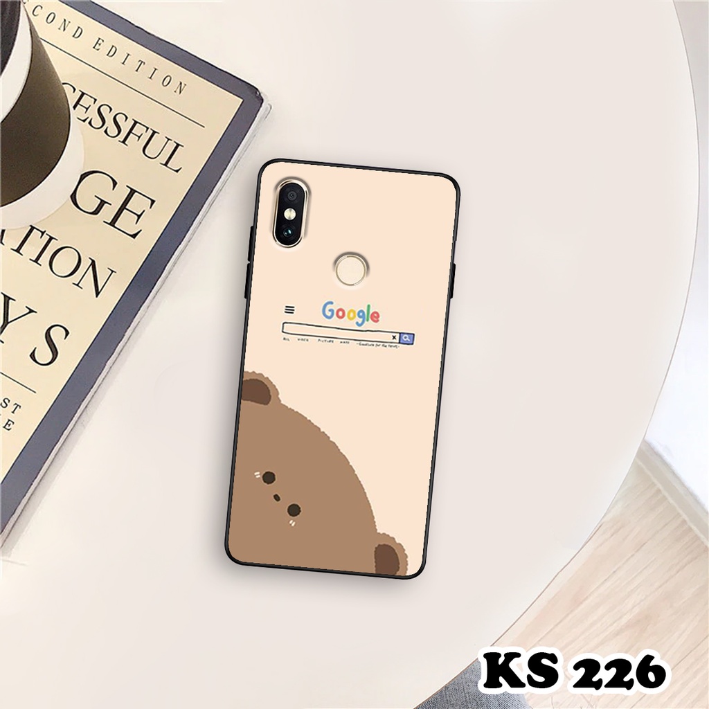 Ốp lưng Xiaomi Redmi Note 7 - Xiaomi Redmi Note 7 Pro - Ốp in hình gấu bear - Lưng nhám viền TPU cap cấp