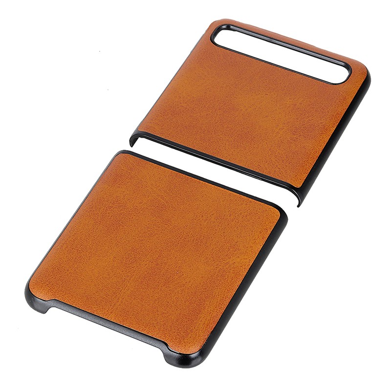 Ốp điện thoại cứng bọc da PU dạng gấp cho Samsung Galaxy Z Flip 1 Z Flip 2