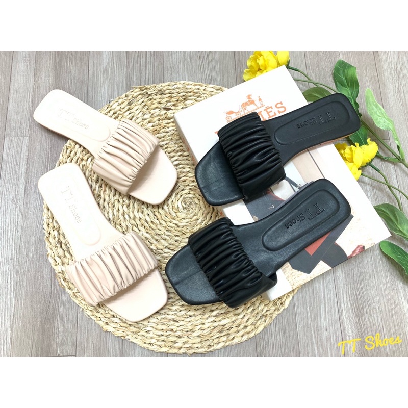 Dép bản nhúm thời trang TT Shoes mũi vuông sphoang04