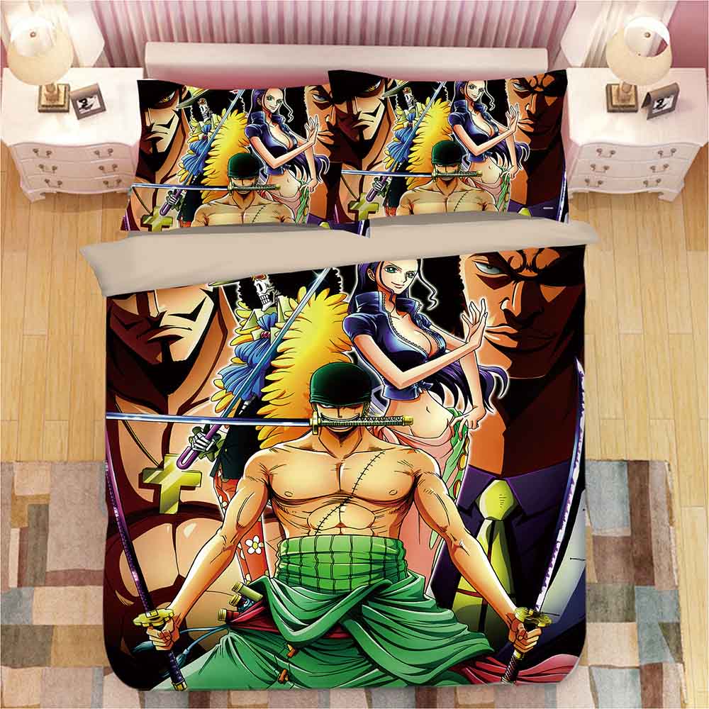 Bộ Drap giường 3 Trong 1 Họa Tiết ONE PIECE Độc Đáo