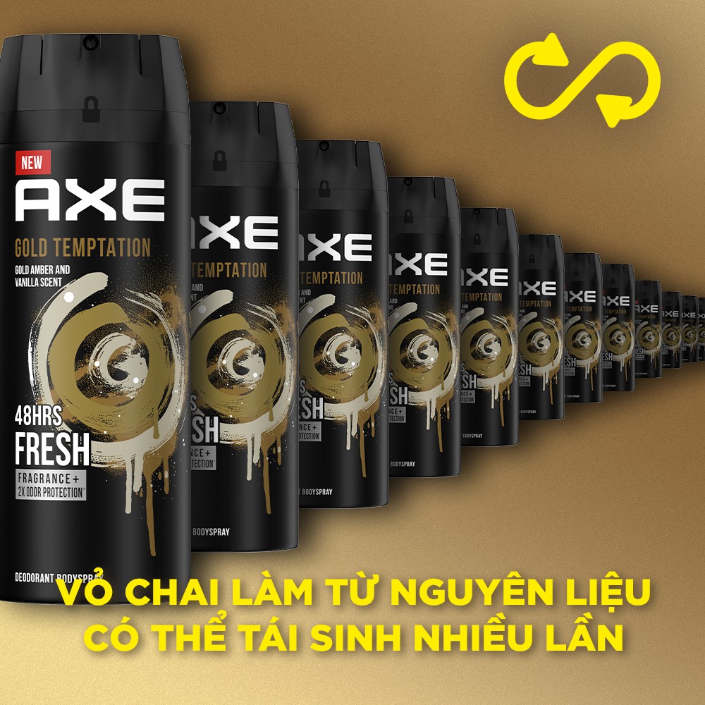 Xịt nước hoa toàn thân dành cho nam AXE Gold Temptation (135ml) | BigBuy360 - bigbuy360.vn