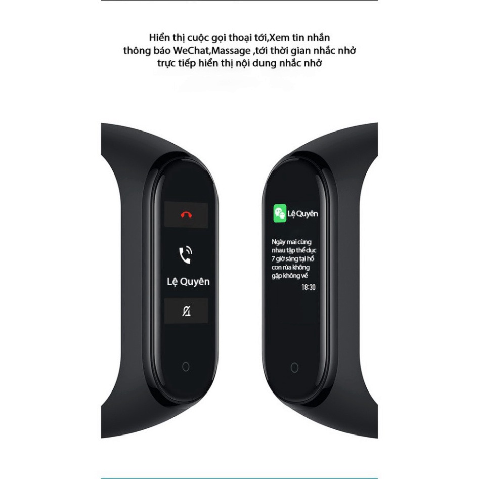 RINH HÀNG VỀ # XiaoMi MiBand 4 đồng hồ thông minh band AI Màng hình 7 sắc Đo nhịp tim đo huyết bước chân app tập thể dục