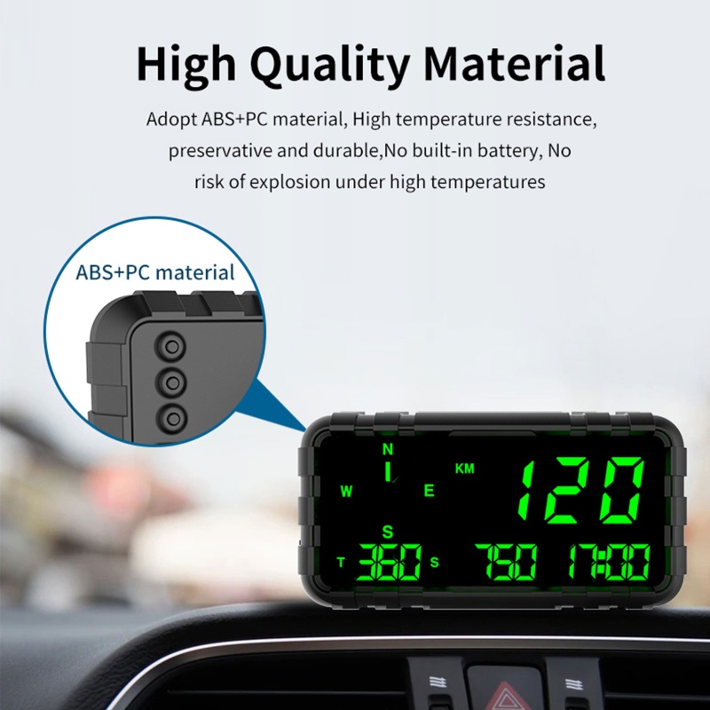 Đồng Hồ Đo Tốc Độ HUD Có La Bàn Hiển Thị GPS Màn Hình Kỹ Thuật Số