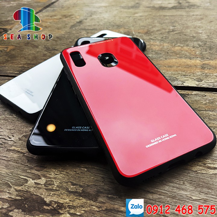 Ốp lưng Samsung A30, A20 - Viền nhựa dẻo - Mặt lưng sử dụng chất liệu kính cường lực, màu sắc luôn tươi sáng
