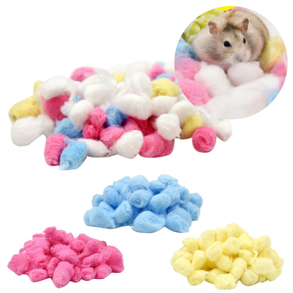 Bộ 100 Bóng Cotton Nhiều Màu Sắc Cho Chuột Hamster