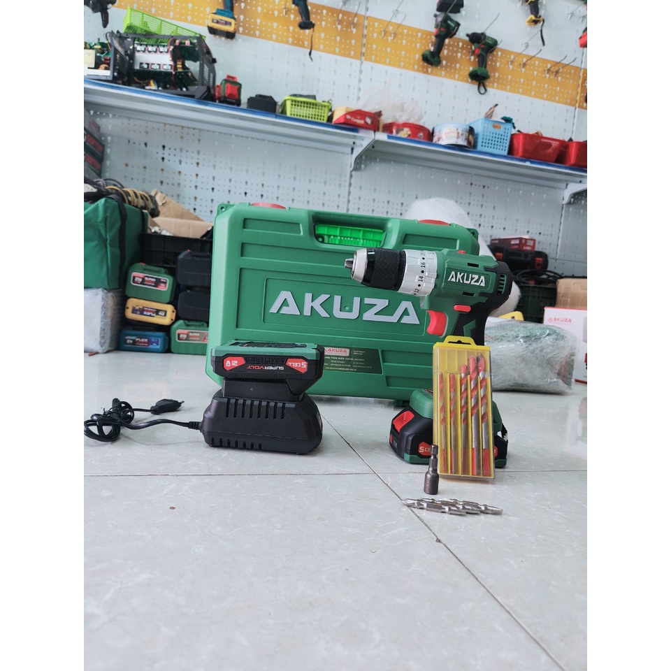 khoan pin 13ly autolock xịn AKUZA mode K2 phiên bản nhỏ gọn phân khúc cao cấp . Tặng full topping mũi khoan đa năng .