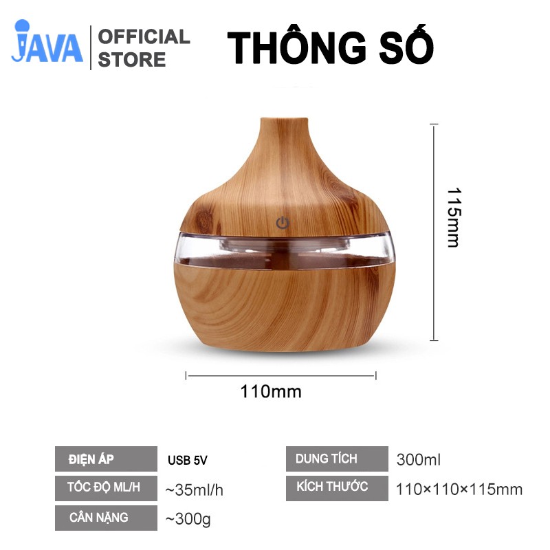 [TẶNG 6 LOẠI TINH DẦU] Máy Phun Sương - Đèn Xông, Khuếch Tán Tinh Dầu Thiên Nhiên