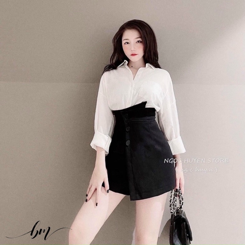 Quần giả váy kaki mềm- Chân váy cạp cao (kèm ảnh thật)