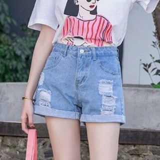 Quần short jean rách giãn tốt 32-36