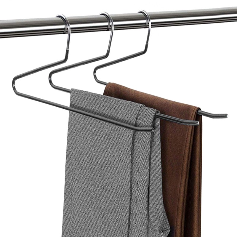 20Pc Metal Open-End Non Slip Pant Trouser Slack Hangers Organisers