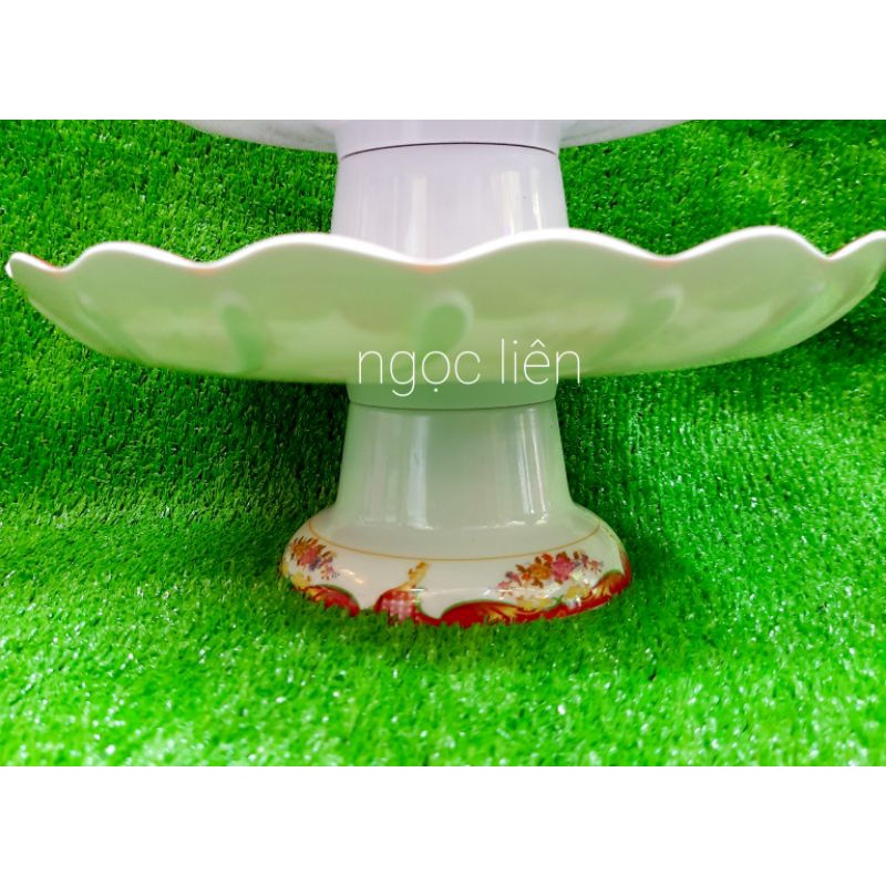 Dĩa trái cây mica họa tiết ngẫu nhiên