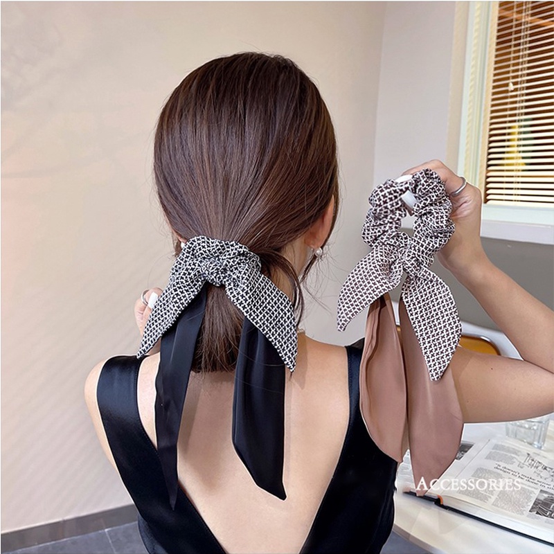 Dây Buộc Tóc Thắt Nơ Ruy Băng Thời Trang Hàn Quốc Cho Nữ