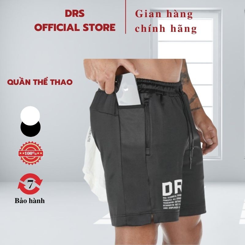 Quần Thể Thao Nam DRQ76 quần short nam vải thể thao co giãn, thoáng mát, chuẩn form