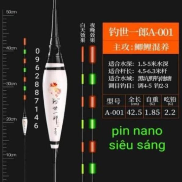 phao điện phao đài câu đêm cá chép tặng pin