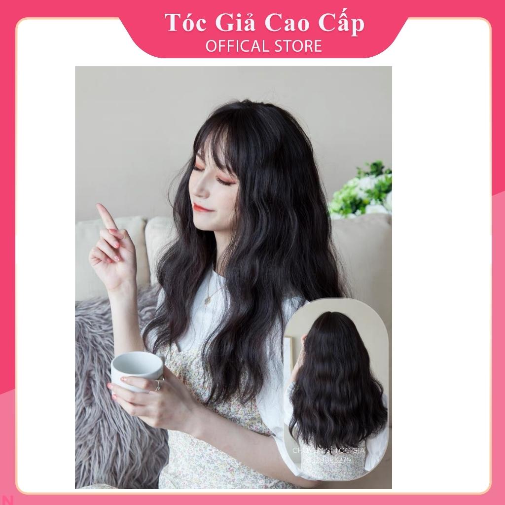 Tóc giả nữ nguyên đầu xù lửng , c8184, tặng kèm lưới trùm tóc wig