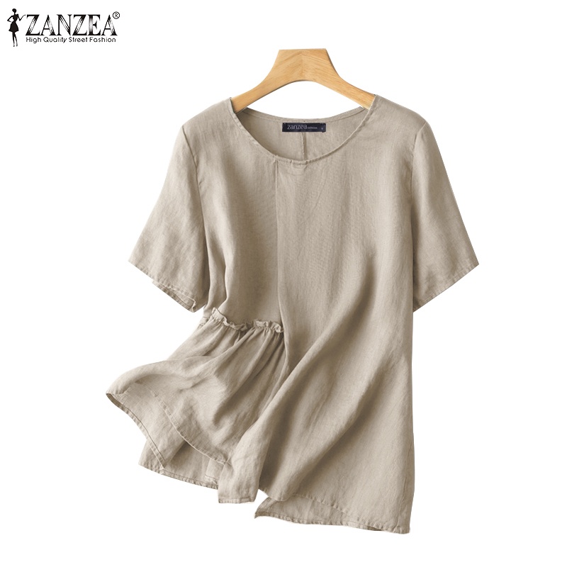 Áo Zanzea tay ngắn thiết kế độc đáo thời trang dành cho nữ