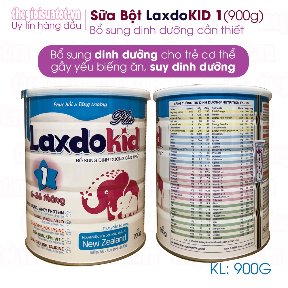 Sữa bột Laxdokid 1 - 900G (Cho trẻ Biếng ăn)