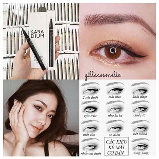 Kẻ Mắt Không Trôi Karadium Waterproof Brush Liner Black