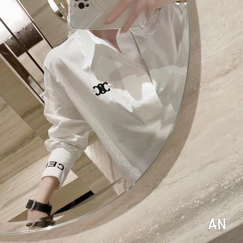 Sơ mi cê lin bo tay áo