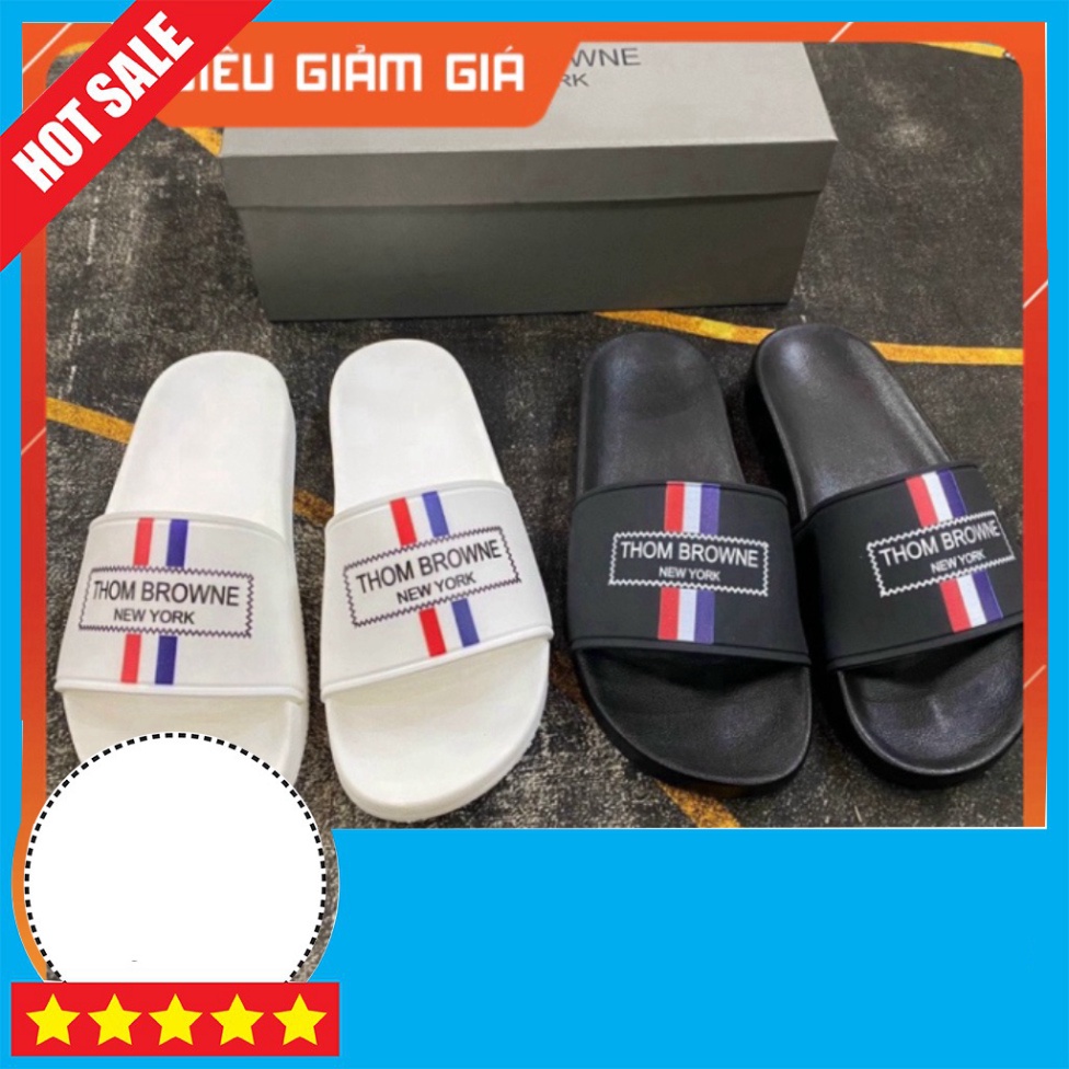 Dép nam Thom Browne đế cao su cao cấp , dép nam quai ngang 2022 TrungPii Siêu rẻ shopee