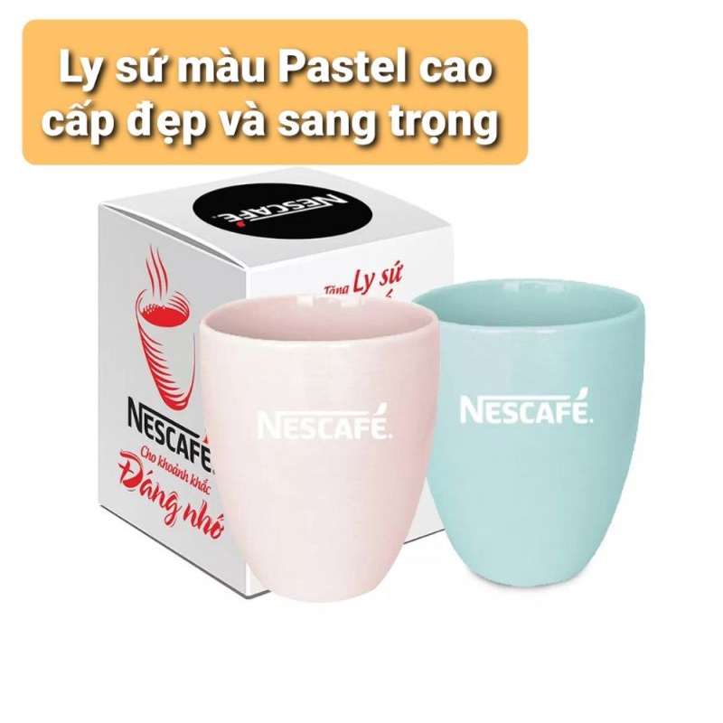 Cà phê hòa tan Nestcafe 3in1 đậm vị cà phê/đậm đà hài hòa túi 46 gói tặng ly sứ Pastel