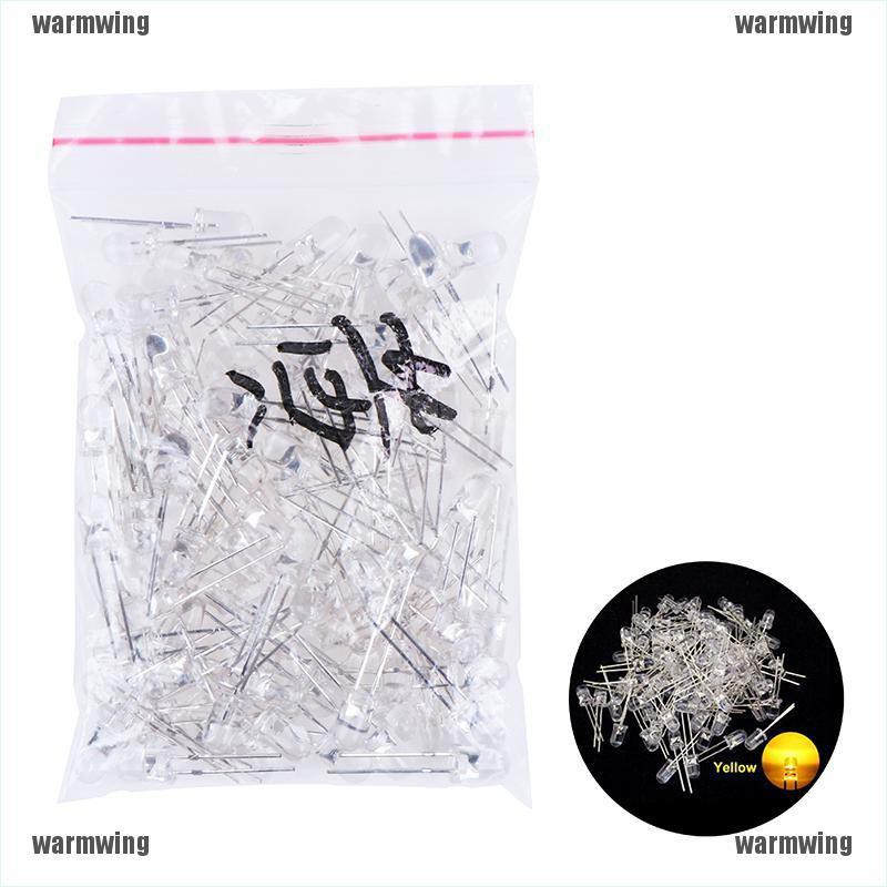 Set 100 Đèn LED 5mm Ánh Sáng Trắng / Xanh Lá / Đỏ / Xanh Dương / Vàng
