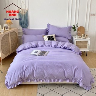 Sét chăn ga gối tici viền bèo hàng nhập khẩu loại 1