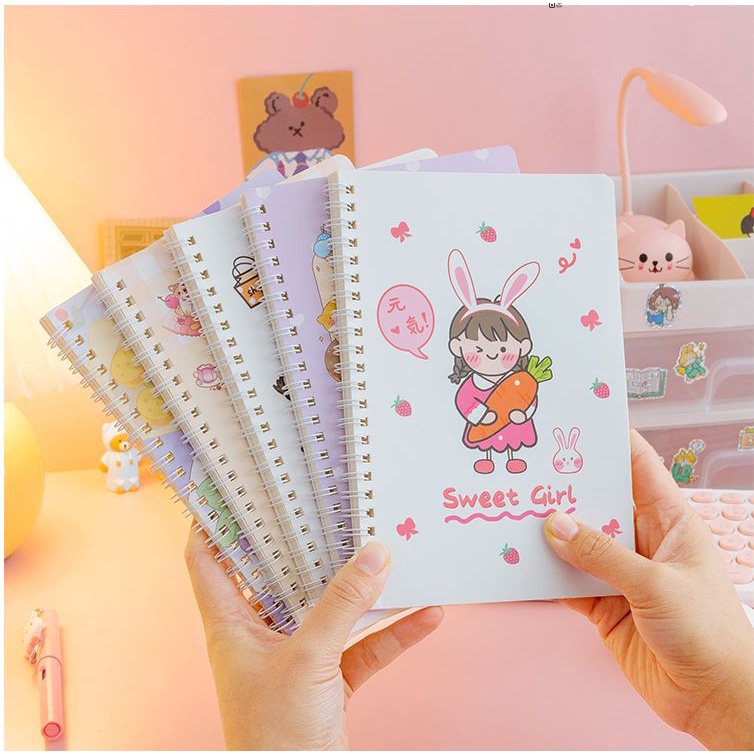 ⚜️⚜️[ MẪU MỚI ] ⚜️⚜️ SỔ LÒ XO A5 GOOD GIRLS, SỔ TAY KẺ NGANG, kích thước A5 - 140x207mm, 120 trang.