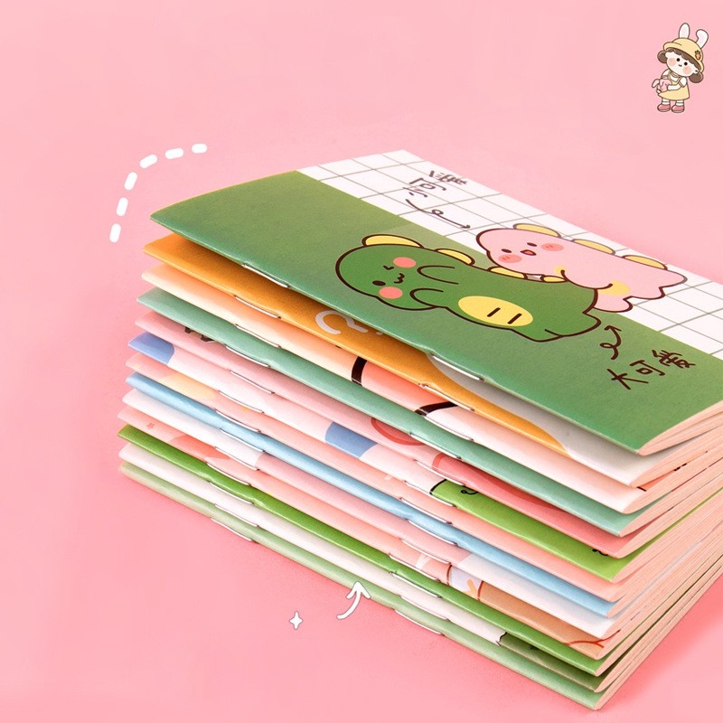 Sổ tay mini cute bỏ túi ghi chép tiện lợi bìa hoạt hình MiniNotebook 32 trang BMBooks