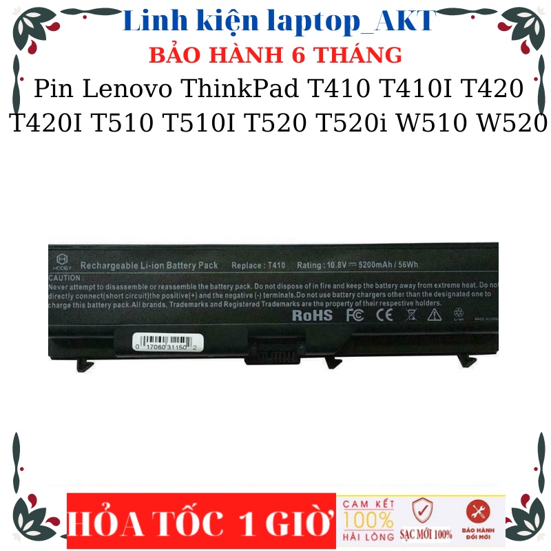 Pin laptop Lenovo ThinkPad T410 T410I T420 T420I T510 T510I T520 T520i W510 W520
