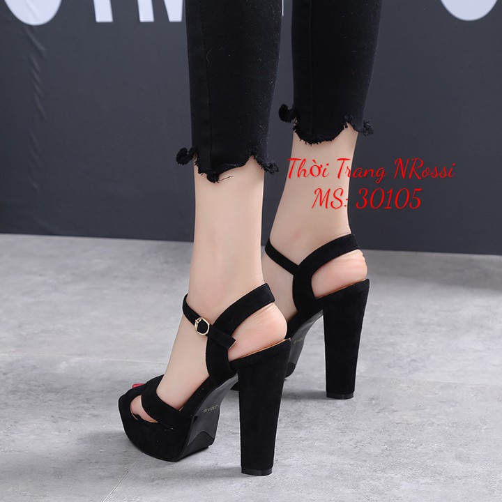 Giày sandal gót vuông cao 10 phân big size 40 41 42 43 44