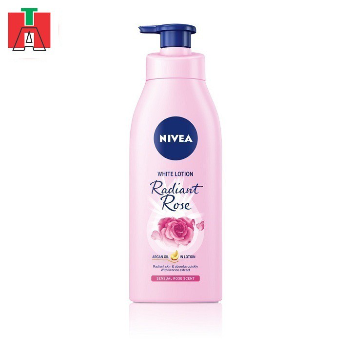 85707-Sữa dưỡng thể dưỡng trắng NIVEA hương hoa hồng Radiant Rose 350ml