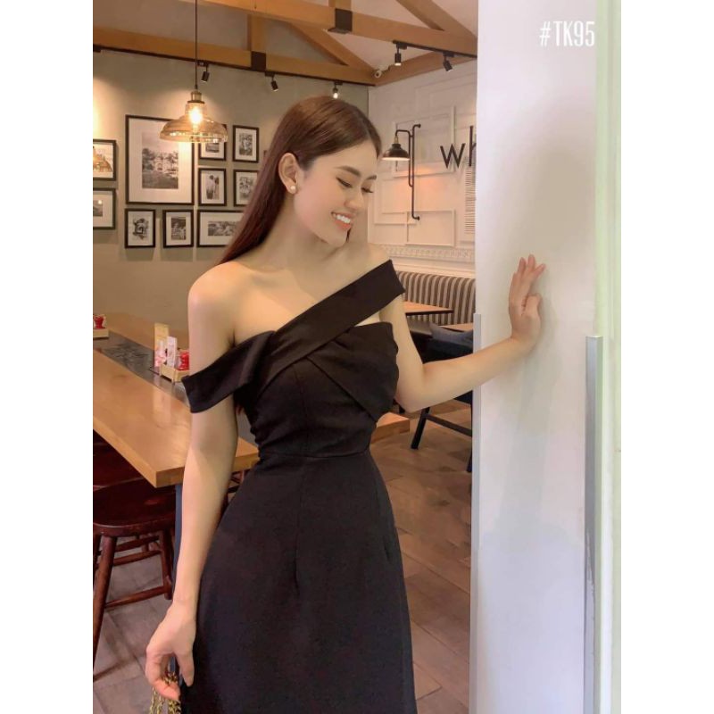 Đầm lệch vai sang chảnh (KÈM ẢNH THẬT) đầm dự tiệc | BigBuy360 - bigbuy360.vn
