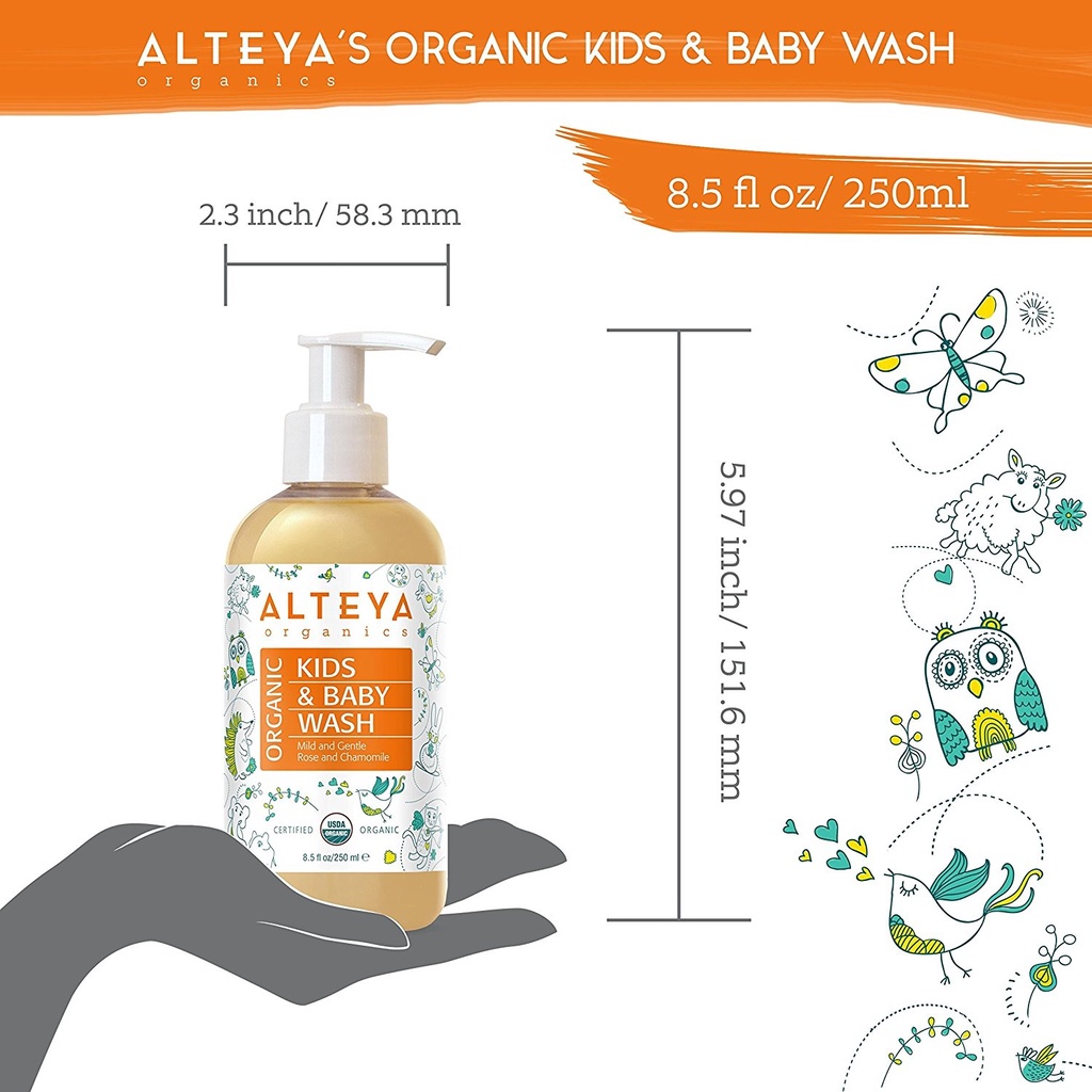 Alteya Sữa tắm hữu cơ cho KIDS and BABY 250mL
