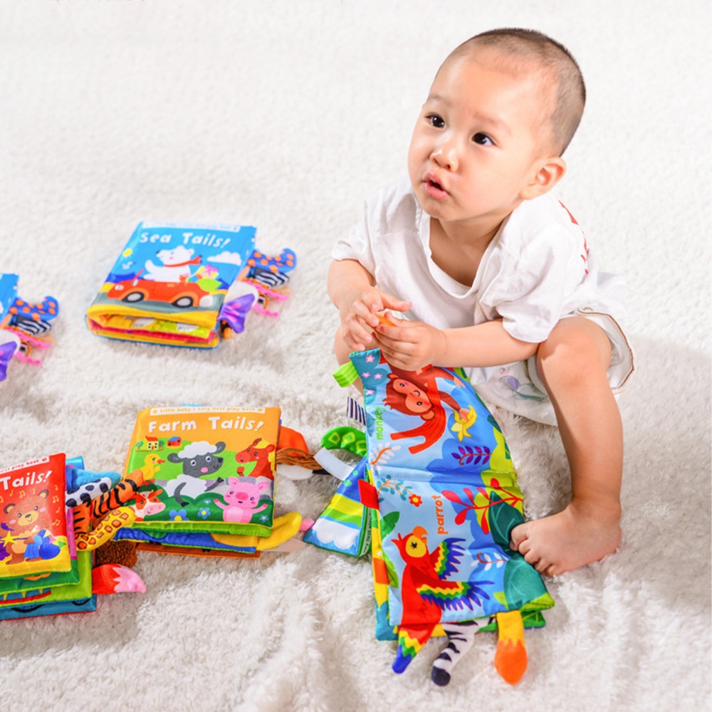 Sách vải mềm đồ chơi tương tác giáo dục sớm dành cho bé sơ sinh