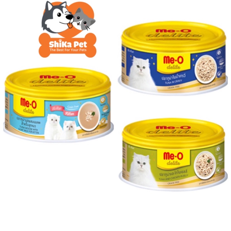 [Mã PET50K giảm Giảm 10% - Tối đa 50K đơn từ 250K] Pate Lon Cao Cấp Cho Mèo Me-o Delite 80g